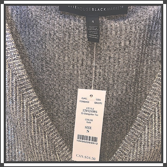 WHBM Metallic Top (NWT) - Picture 8 of 8